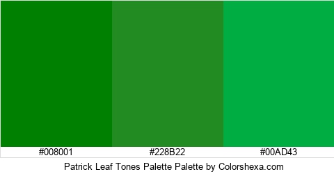 Patrick Leaf Tones Palette Colors Logo