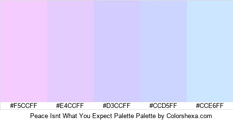 Peace Isnt What You Expect Palette Colors Logo