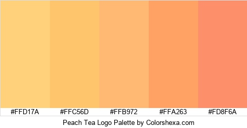 Peach Tea Logo Colors Logo