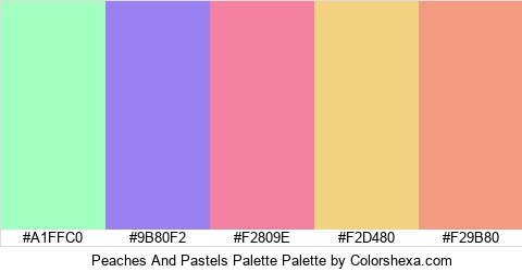 Peaches And Pastels Palette Colors Logo