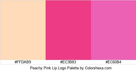 Peachy Pink Lip Logo Colors Logo