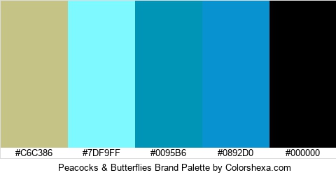 Peacocks & Butterflies Brand Colors Logo