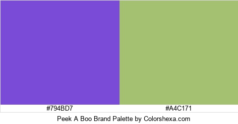 Peek A Boo Brand Colors Logo