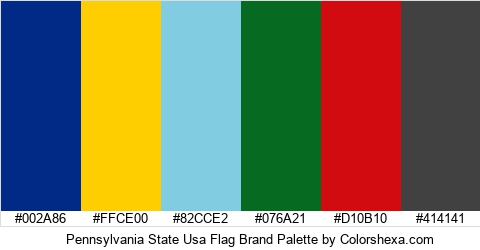Pennsylvania State Usa Flag Brand Colors Logo