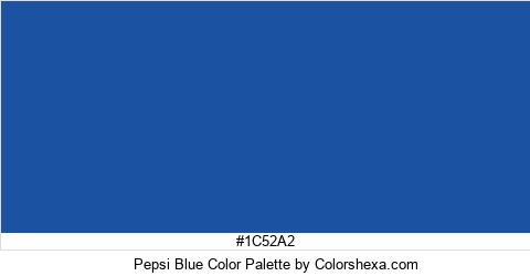 Pepsi Blue Color Palette #1C52A2 Hex