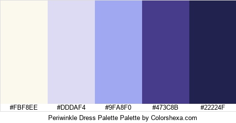 Periwinkle Dress Palette Colors Logo