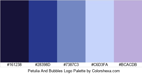 Petulia And Bubbles Logo Colors Logo