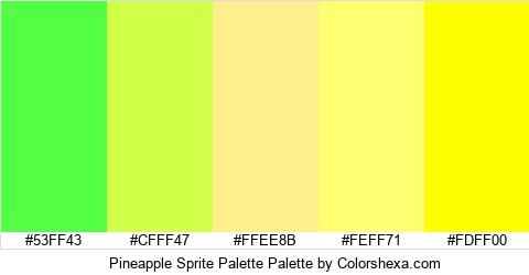 Pineapple Sprite Palette Colors Logo