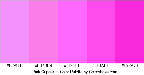 Pink Cupcakes Color Colors Logo