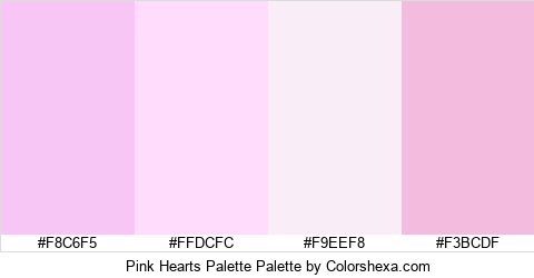 Pink Hearts Palette Colors Logo