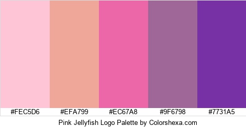Pink Jellyfish Logo Colors Logo