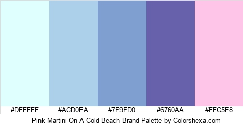 Pink Martini On A Cold Beach Brand Colors Logo
