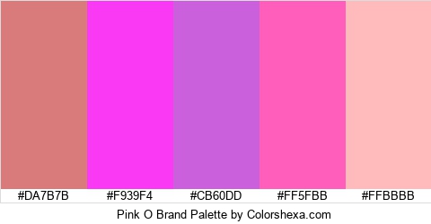 Pink O Brand Colors Logo