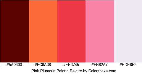 Pink Plumeria Palette Colors Logo