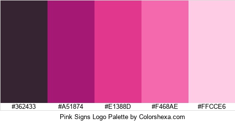 Pink Signs Logo Colors Logo