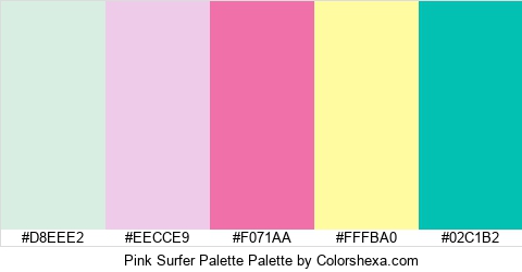 Pink Surfer Palette Colors Logo