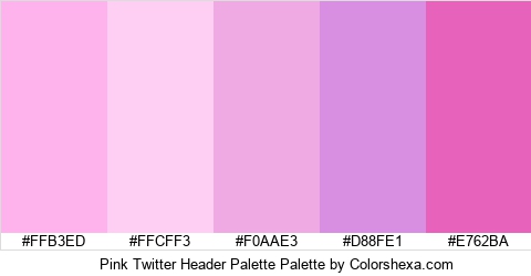 Pink Twitter Header Palette Colors Logo