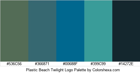 Plastic Beach Twilight Logo Colors Logo