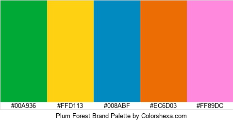 Plum Forest Brand Colors Logo