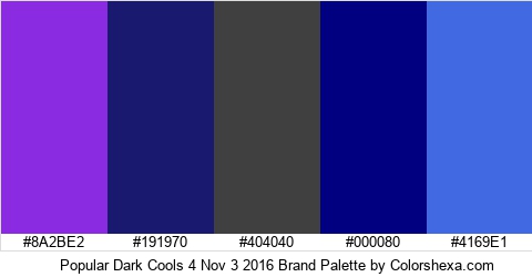Popular Dark Cools 4 Nov 3 2016 Brand Colors Logo