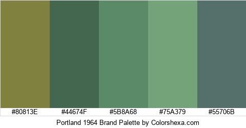 Portland 1964 Brand Colors Logo