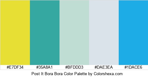 Post It Bora Bora Color Colors Logo
