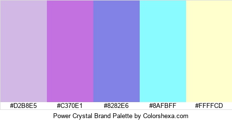 Power Crystal Brand Colors Logo