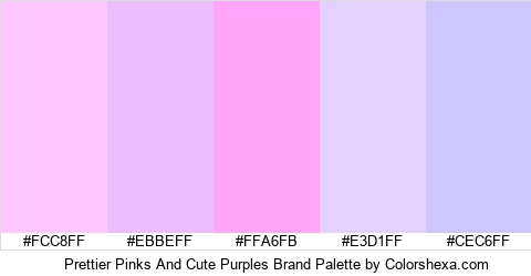 Prettier Pinks And Cute Purples Brand Colors Logo