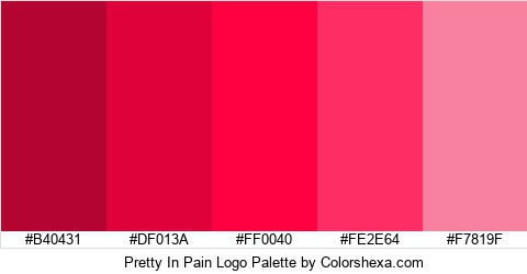 Pretty In Pain Logo Colors Logo