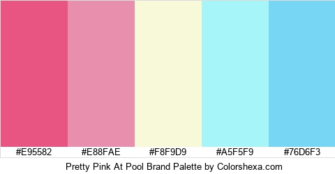 Pretty Pink At Pool Brand Colors Logo