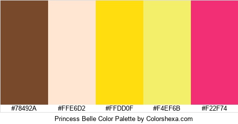 Princess Belle Color Colors Logo