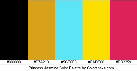 Princess Jasmine Color Colors Logo