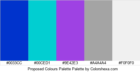 Proposed Colours Palette Colors Logo