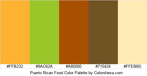 Puerto Rican Food Color Colors Logo