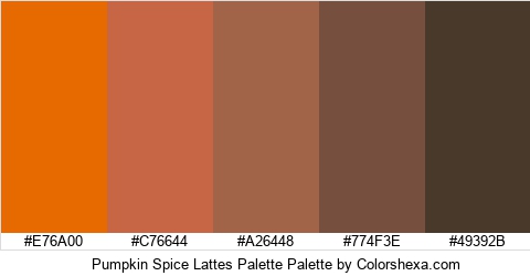 Pumpkin Spice Lattes Palette Colors Logo