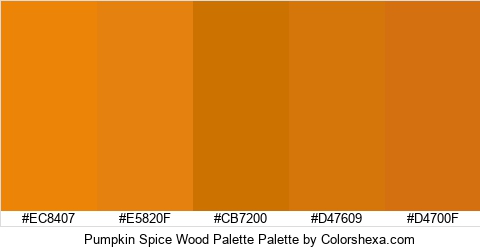 Pumpkin Spice Wood Palette Colors Logo