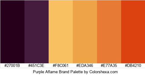 Purple Aflame Brand Colors Logo