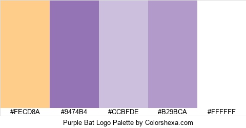 Purple Bat Logo Colors Logo