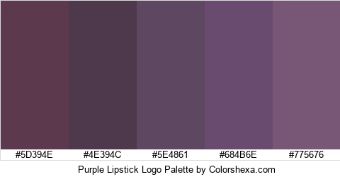Purple Lipstick Logo Colors Logo