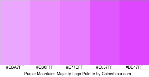 Purple Mountains Majesty Logo Colors Logo