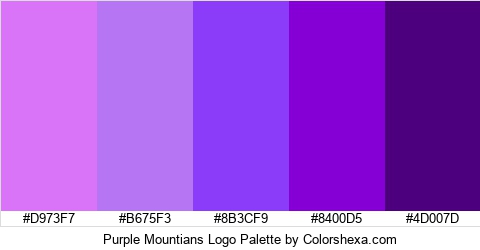 Purple Mountians Logo Colors Logo
