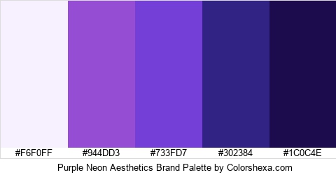 Purple Neon Aesthetics Brand Colors Logo