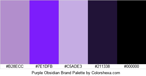 Purple Obsidian Brand Colors Logo