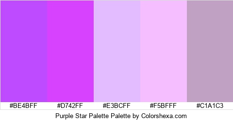 Purple Star Palette Colors Logo