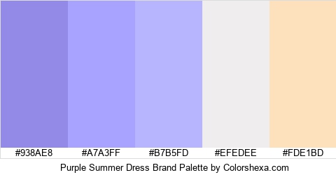 Purple Summer Dress Brand Colors Logo