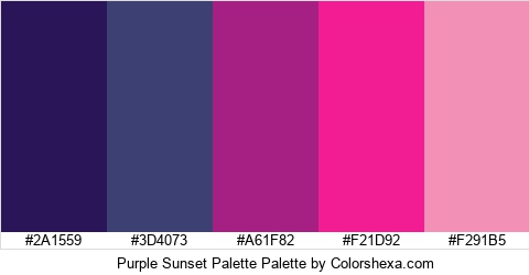 Purple Sunset Palette Colors Logo
