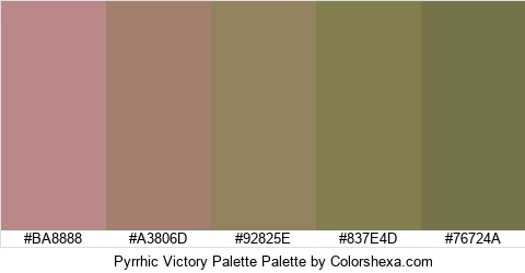 Pyrrhic Victory Palette Colors Logo