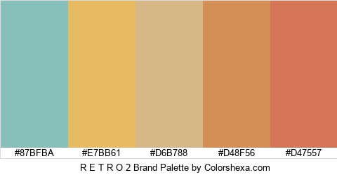 R E T R O 2 Brand Colors Logo