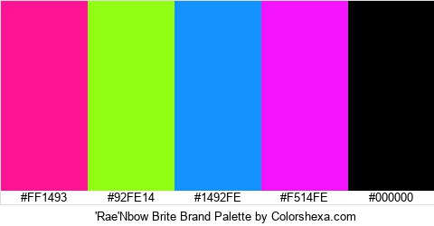 'Rae'Nbow Brite Brand Colors Logo