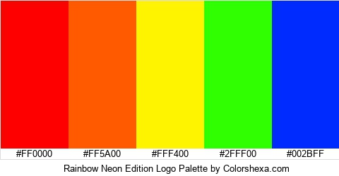 Rainbow Neon Edition Logo Colors Logo